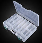 Рибальська коробка для зберігання приманок зі змінними осередками, двостороння, фото 4