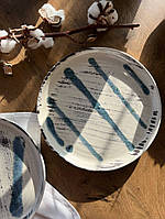 Тарілка кругла з бортиком 25 см, «Чорний Лофт плюс exclusive»