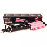 Потрійна плойка GEMEI GM-1956-25, праска для завивки волосся, плойка для прикореневого об'єму, фото 3