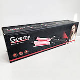 Потрійна плойка GEMEI GM-1956-25, праска для завивки волосся, плойка для прикореневого об'єму, фото 7