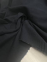 Ткань Муслин двухслойный черного цвета, плотностю 125 г/м2, Китай