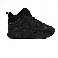 Зимові кросівки Adidas Niteball black чорні (хутро) высокое качество Размер 36(23см)