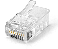 Коннектор RJ-45 8P8C Cat-5 (позолоченные контакты)