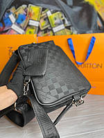 Мужская Сумка Louis Vuitton Trio Messenger Damier Infini s058 высокое качество