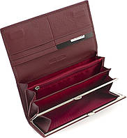 Бордовый женский кошелёк большого размер из кожи Marco Coverna MA150-1 WineRed высокое качество