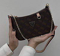Guess Mini Bag Brown 20х13х5 женские сумочки и клатчи высокое качество