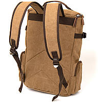 Рюкзак текстильный дорожный унисекс с ручками Vintage 20664 Песочный высокое качество