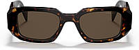 Сонцезахисні окуляри Prada PR 17WS 2AU8C1 Tortoise Plastic Rectangle Sunglasses Brown Lens высокое качество