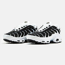 Чоловічі Кросівки Nike Air Max TN Plus Black White / Найк Аїр Макс ТН Плюс Чорні з Білим, фото 4