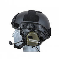Активні навушники Earmor M32H MOD3 з бічним кріпленням+ кріплення чебурашки олива высокое качество