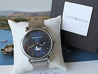 Мужские наручные часы Emporio Armani серебро высокое качество