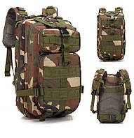 Армейский тактический рюкзак Woodland. Камуфляжный военный рюкзак на 25 литров