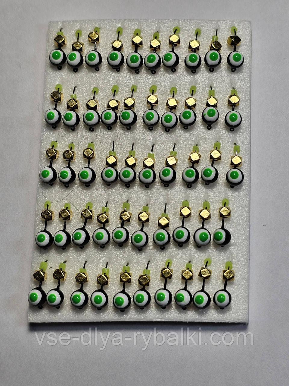 Мормилка вольфрамова кулька-оче чорний кубик золото грань D 4, фото 1