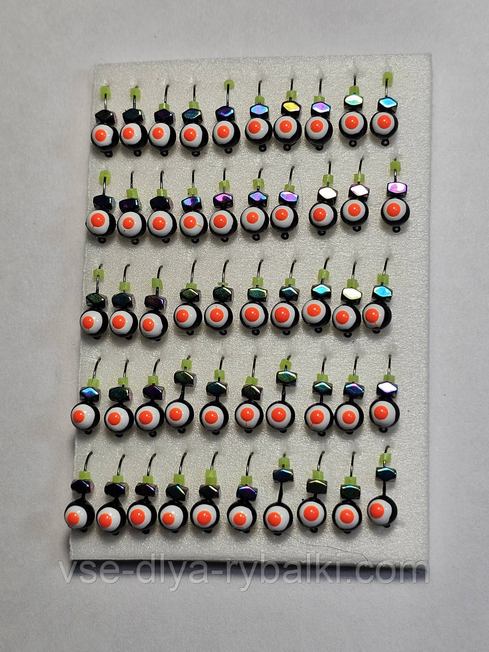 Мормилка вольфрамова кулька-оче чорний кубик хамелеон грань D 4, фото 1