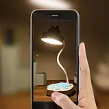 Настільна лампа USB, 20 LED, Котяча лапа, DIGAD 1925 / Акумуляторна світлодіодна лампа на стіл, фото 5
