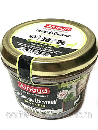 Паштет Arnaud із косулі з коньяком 180 г Франція, фото 1