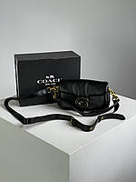 Coach Leather Covered C Closure Puffy Tabby Shoulder Bag Black 19 x 11 x 8 см женские сумочки и клатчи