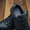 Чоловічі шкіряні кросівки (натуральна шкіра) чорні демісезонні, чоловіче взуття весна осінь, розмір 40 41 42 43 44 45, фото 8
