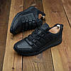 Чоловічі шкіряні кросівки (натуральна шкіра) чорні демісезонні, чоловіче взуття весна осінь, розмір 40 41 42 43 44 45, фото 4