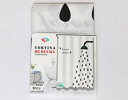 Штора у ванну силіконова Ефіопія Душ шторка для ванної 180 х 180 см