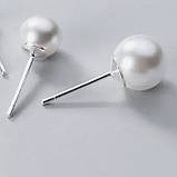 Сережки цвяхи діам. 0,8 см ( шт.), фото 3
