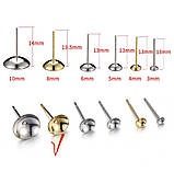 Сережки цвяхи діам. 0,8 см ( шт.), фото 4