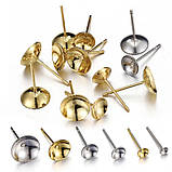 Сережки цвяхи діам. 0,8 см ( шт.), фото 5