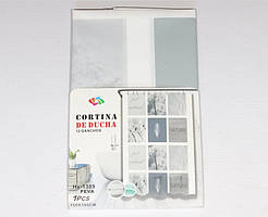 Штора у ванну силіконова Ефіопія Перо шторка для ванної 180 х 180 см