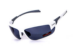 Окуляри BluWater Samson-3 White Polarized (gray), сірі в білій оправі