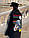 Жіноче чорне пальто з етно принтом., фото 3