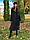 Жіноче чорне пальто з етно принтом., фото 4