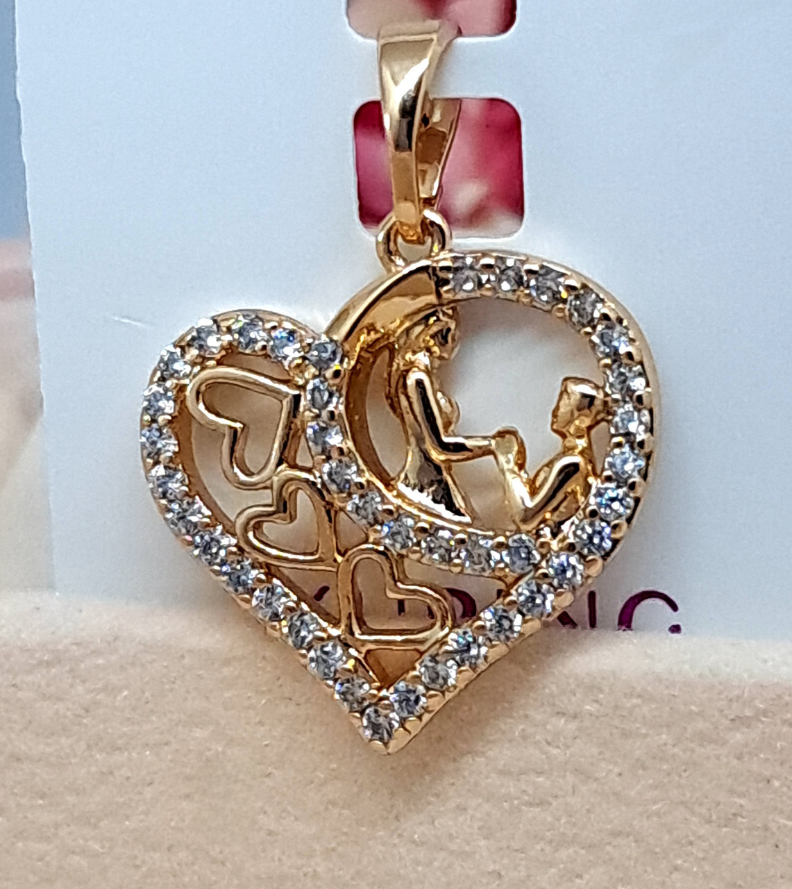 Кулон Серце з медичного золота XP. Позолочений кулон