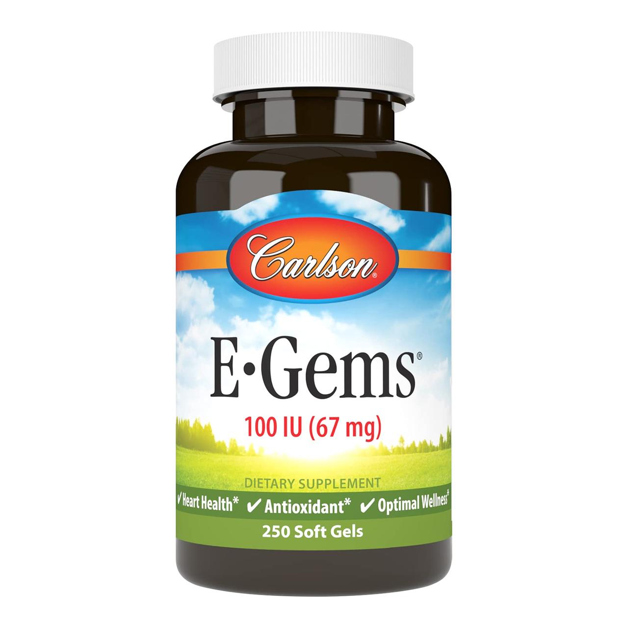 E-Gems, 67 mg (100 IU), 250 Softgels, фото 1