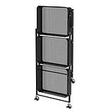 Органайзер на колесах метал 76.5х29.5х45 см, Стелаж на колесах металевий із полицями, Етажерка на коліщатках, фото 4