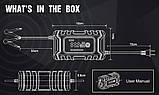 Імпульсний зарядний пристрій Foxsur 12 V 10 A (жовта) для авто/мото акумуляторів, фото 3