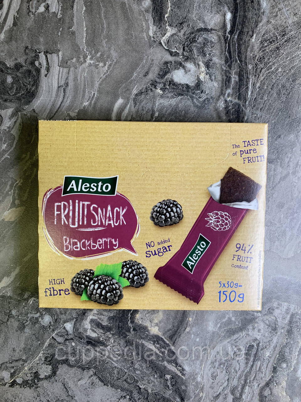 Фруктовий батончик Alesto Fruitsnack Blackberry ожина без цукру 150 грм