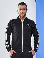 Чоловіча спортивна кофта Adidas на блискавці Адідас чорна спорт олімпійка XS, S. bhs