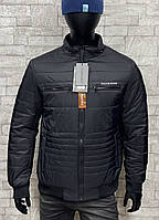 Куртка мужская Calvin Klein черная демисезонная короткая куртка на манжете на весну/осень bhs