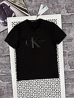Мужская футболка Calvin Klein черная, модная футболка Кельвин Кляйн bhs