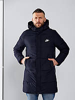 Мужская куртка Nike длинная зимняя куртка Найк, удлиненная куртка Nike на зиму с капюшоном bhs