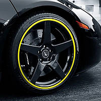 Флиппер резинка для защити литых дисков колес GLZ Motors R18, комплект 4 шт, хуппер желтый