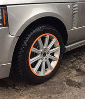 Флиппер резинка для защити литых дисков колес GLZ Motors R18, комплект 4 шт, хуппер оранжевый