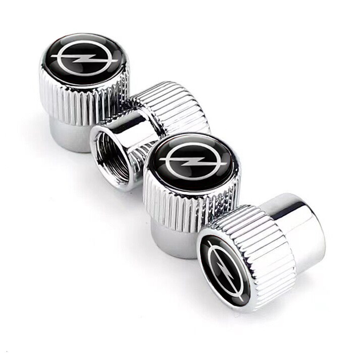 Ковпачки на ніпель із лого Opel Premium Style Silver Опель, 4 шт.