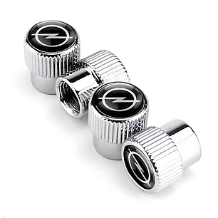 Ковпачки на ніпель із лого Opel Premium Style Silver Опель, 4 шт., фото 1