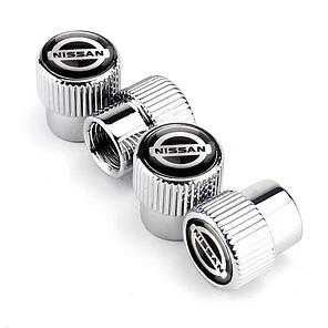 Ковпачки на ніпель захисні для Ніссан Premium Style Silver Nissan, 4 шт., фото 3