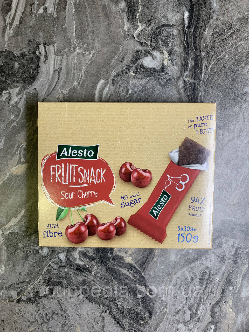 Фруктовий батончик Alesto Fruitsnack Sour Cherry вишня без цукру 150 грм