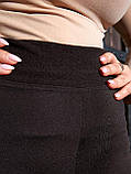 Чорні жіночі утеплені лосини на флісі (р.42-52). Арт-2469/15, фото 4