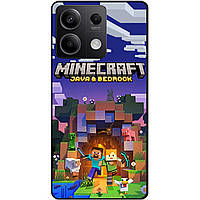 Силіконовий чохол бампер для Xiaomi Redmi Note 13 5G з картинкою Майнкрафт Minecraft