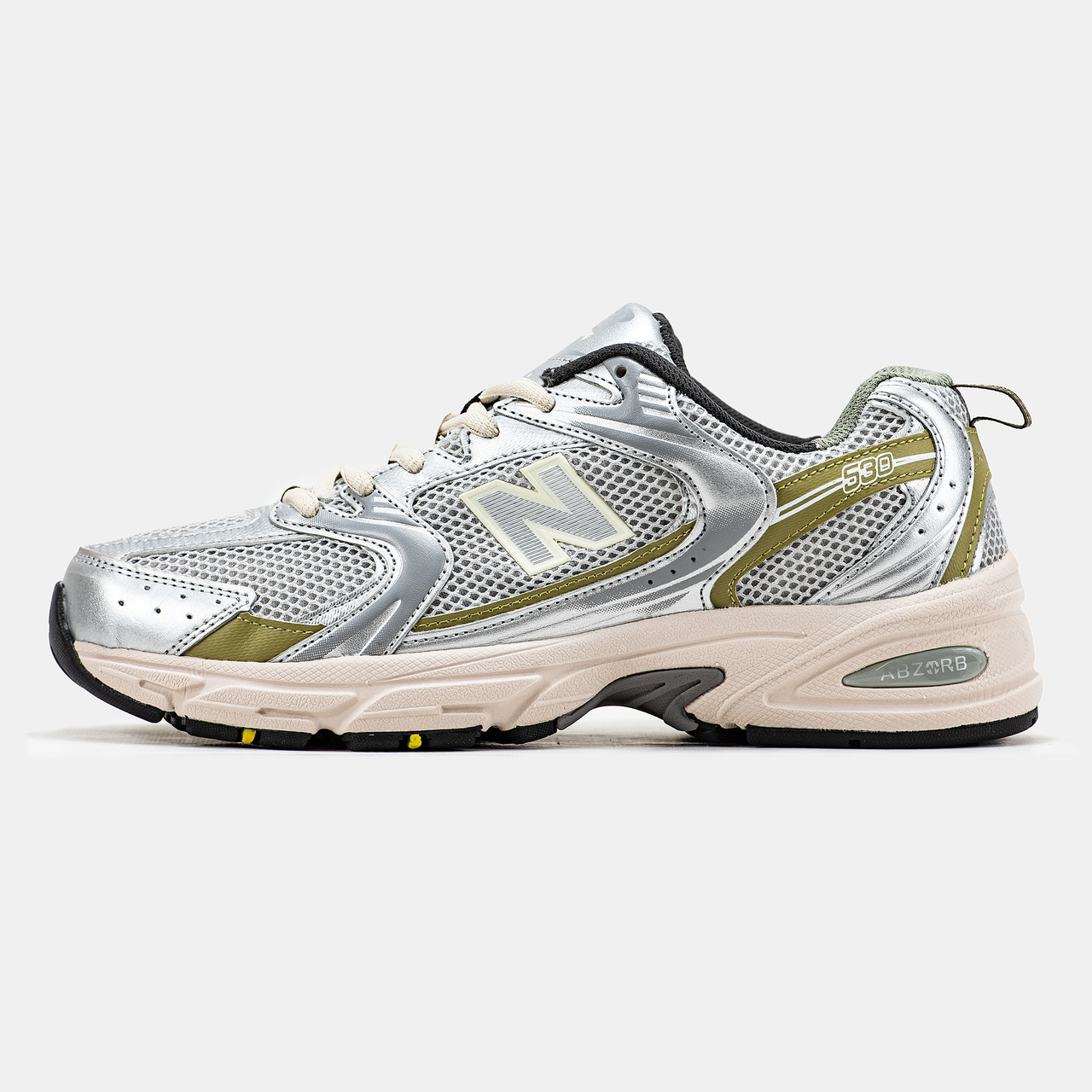 Чоловічі / жіночі кросівки New Balance 530 Silver Gold, унісекс сріблясті кросівки нью беленс 530 ню беланс NB 530 нб, фото 1