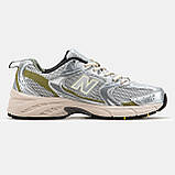 Чоловічі / жіночі кросівки New Balance 530 Silver Gold, унісекс сріблясті кросівки нью беленс 530 ню беланс NB 530 нб, фото 3